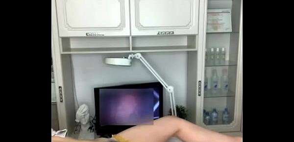  Depilation for a very sexy girl, during the procedure I got very wet, could I resist stroking her